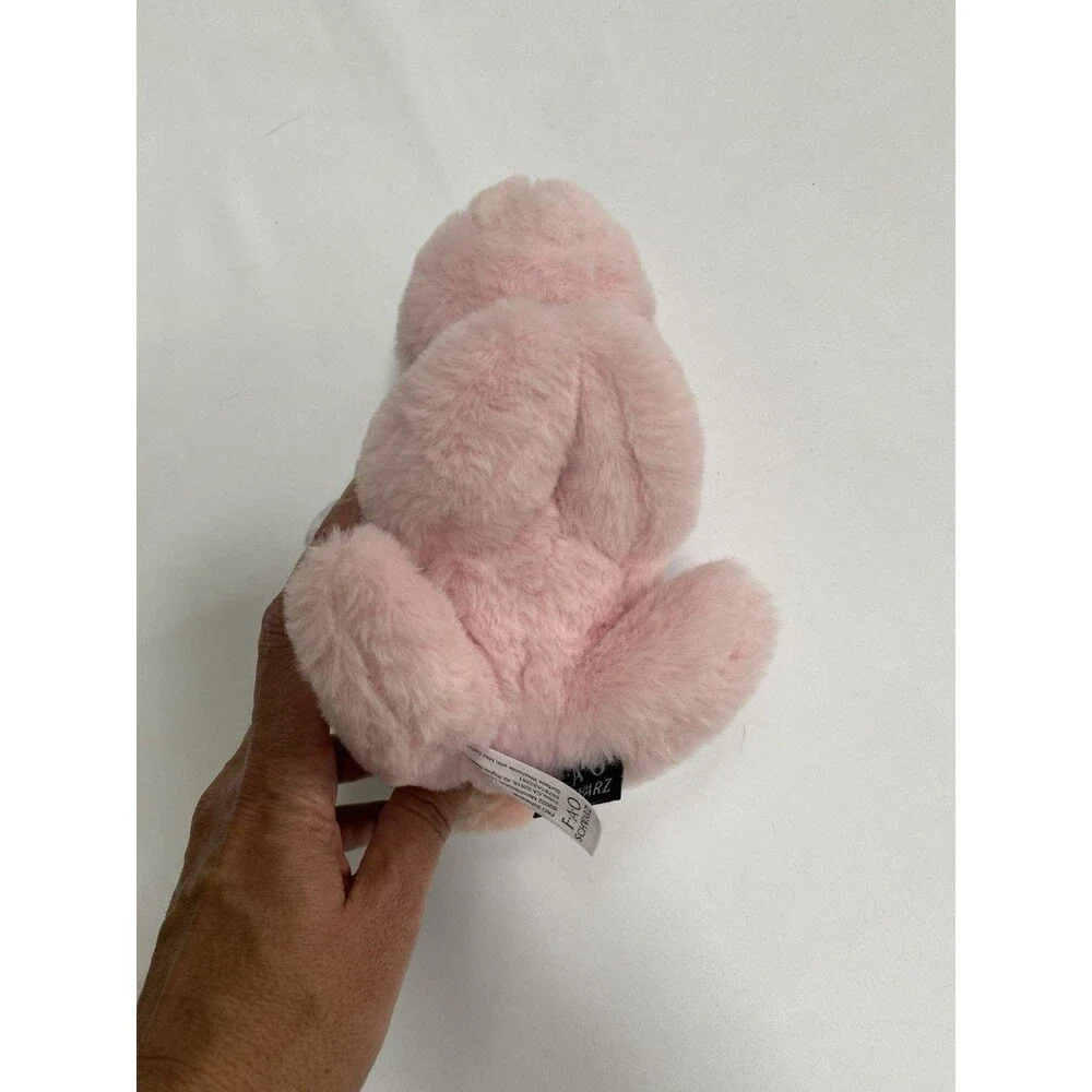 FAO Schwarz Pink Fairy Bunny Plush 2022 Rainbow Tail Iridescent Wings Soft Toy